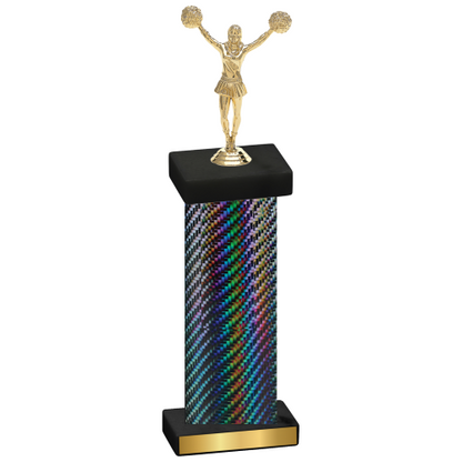 Single Black Carbon Fiber Cheerleading Trophy