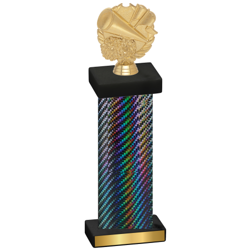 Single Black Carbon Fiber Cheerleading Trophy