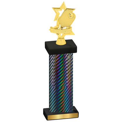 Single Black Carbon Fiber Pickleball Trophy