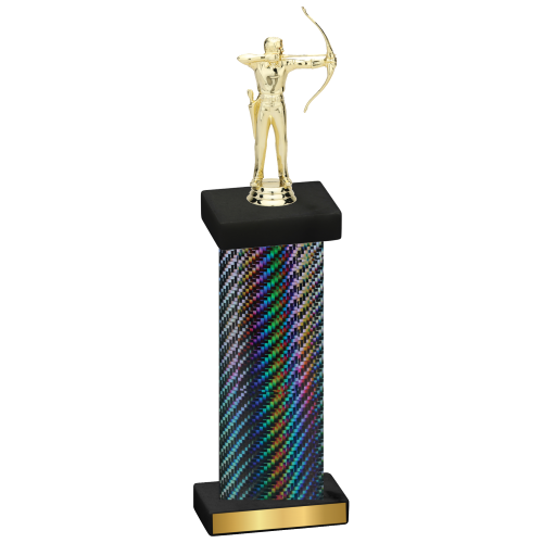 Single Black Carbon Fiber Archery Trophy