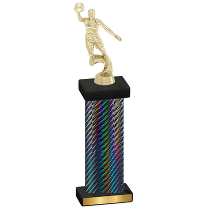 Single Black Carbon Fiber Basketball Trophy