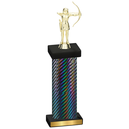 Single Black Carbon Fiber Archery Trophy