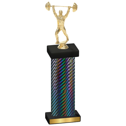 Single Black Carbon Fiber Weights Trophy