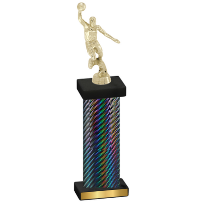 Single Black Carbon Fiber Basketball Trophy