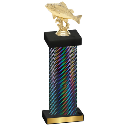 Single Black Carbon Fiber Fishing Trophy