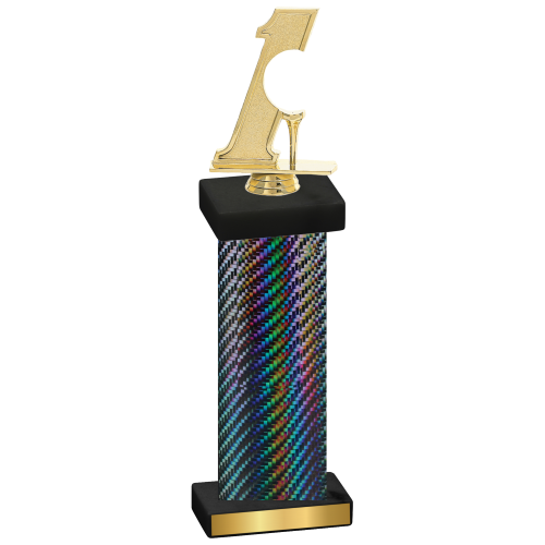 Single Black Carbon Fiber Golf Trophy