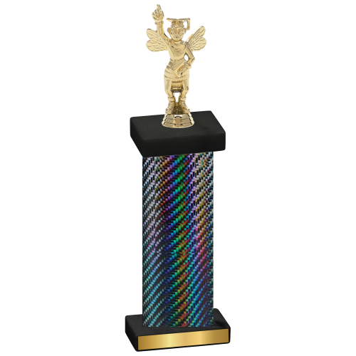 Single Black Carbon Fiber Academics Trophy