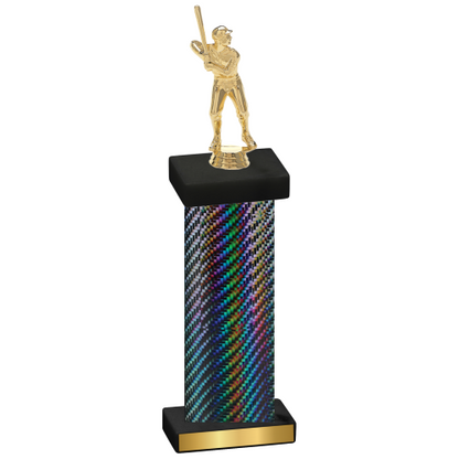 Single Black Carbon Fiber Baseball Trophy