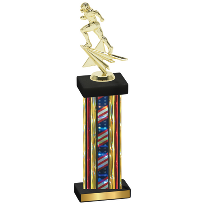 Single Flag USA Football Trophy