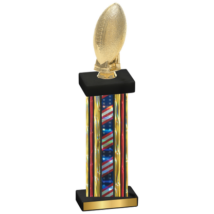 Single Flag USA Football Trophy