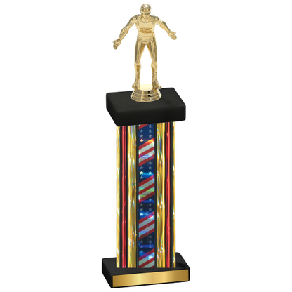 Single Flag USA Wrestling Trophy