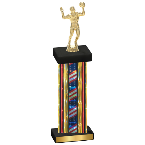 Single Flag USA Volleyball Trophy