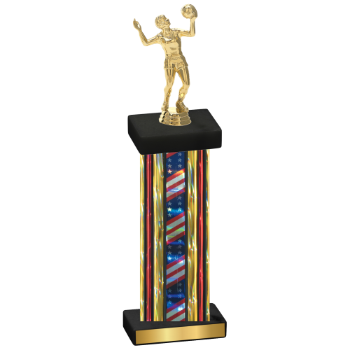 Single Flag USA Volleyball Trophy