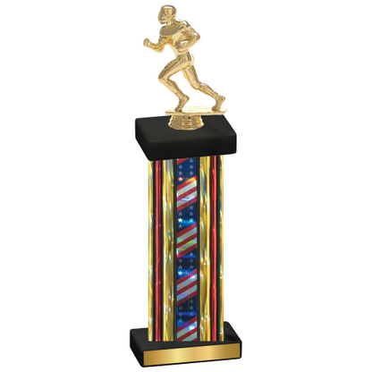 Single Flag USA Football Trophy