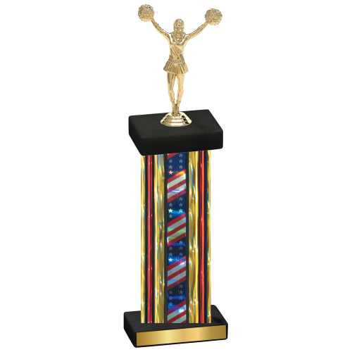 Single Flag USA Cheerleading Trophy