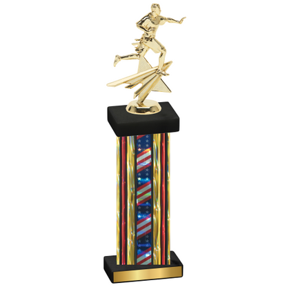 Single Flag USA Flag Football Trophy