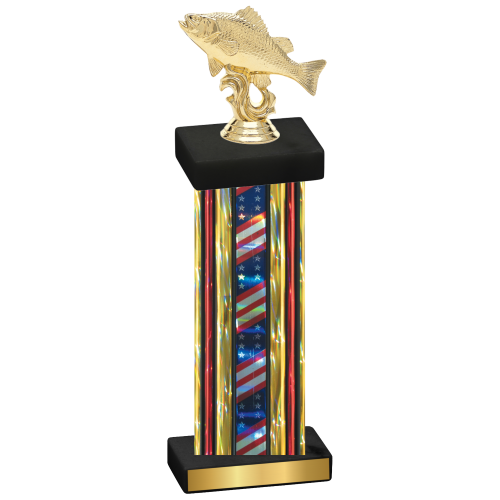 Single Flag USA Fishing Trophy