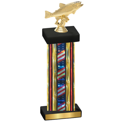 Single Flag USA Fishing Trophy