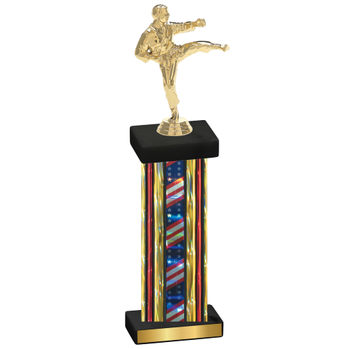 Single Flag USA Karate Trophy