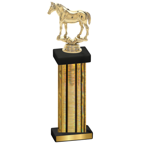 Single Gold Glacier Horses Trophy