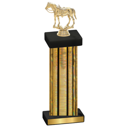 Single Gold Glacier Horses Trophy