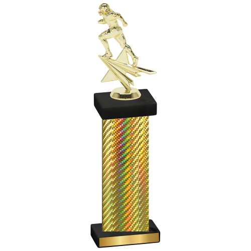 Single Gold Carbon Fiber Football Trophy