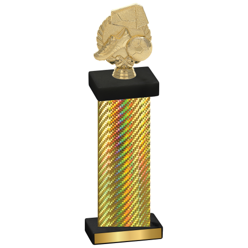 Single Gold Carbon Fiber Soccer Trophy