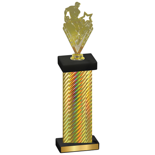 Single Gold Carbon Fiber Rugby Trophy