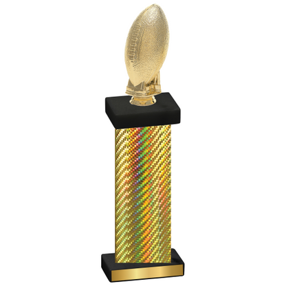 Single Gold Carbon Fiber Football Trophy