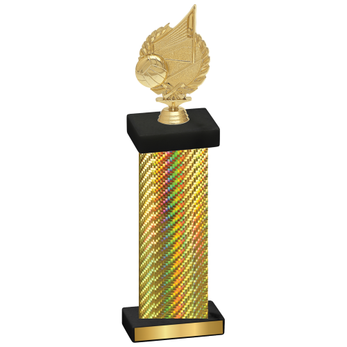 Single Gold Carbon Fiber Volleyball Trophy