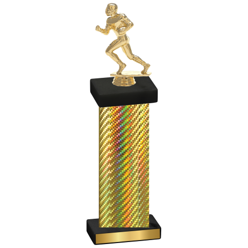 Single Gold Carbon Fiber Football Trophy