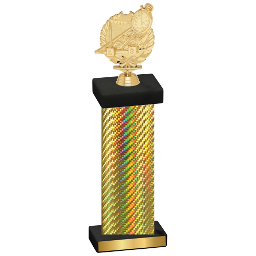 Single Gold Carbon Fiber Swimming Trophy