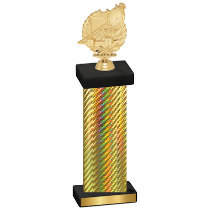 Single Gold Carbon Fiber Swimming Trophy