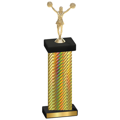 Single Gold Carbon Fiber Cheerleading Trophy