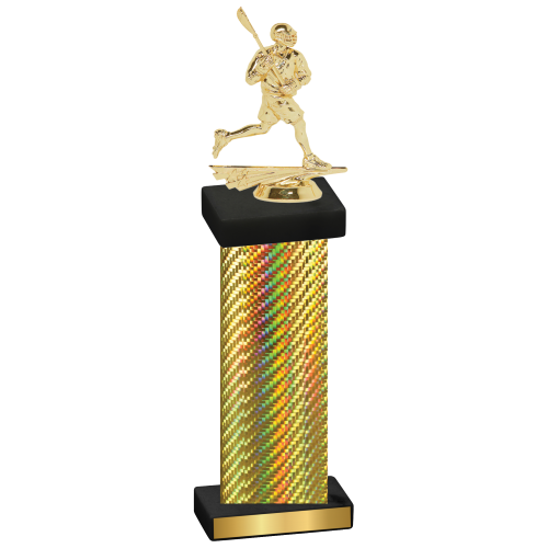 Single Gold Carbon Fiber Lacrosse Trophy