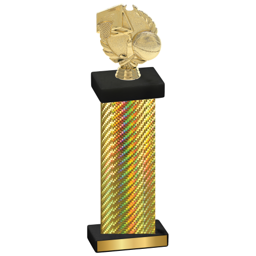 Single Gold Carbon Fiber Basketball Trophy