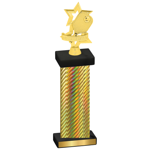 Single Gold Carbon Fiber Pickleball Trophy