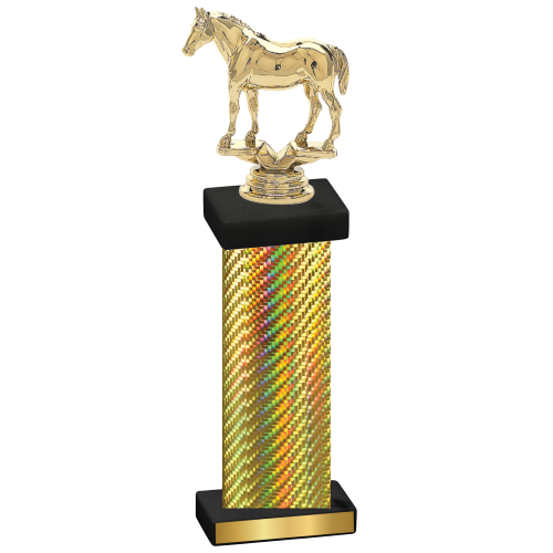 Single Gold Carbon Fiber Horses Trophy