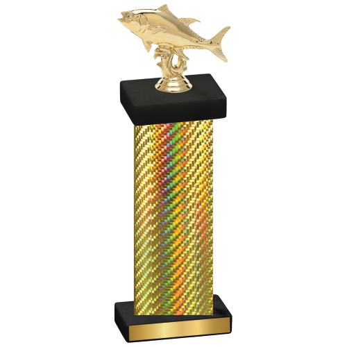 Single Gold Carbon Fiber Fishing Trophy