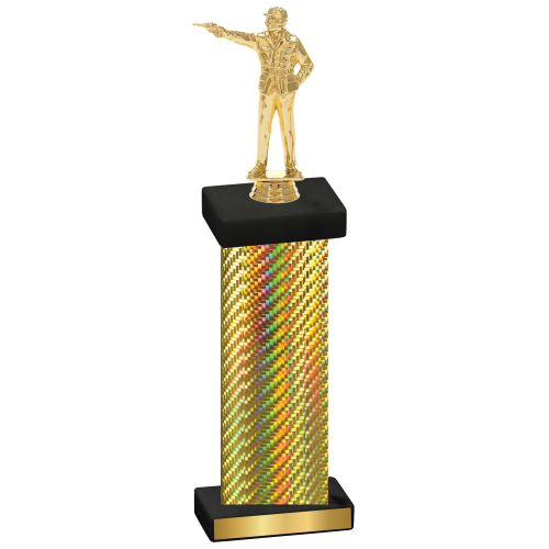 Single Gold Carbon Fiber Shooter Trophy