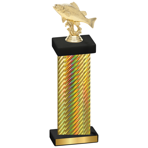 Single Gold Carbon Fiber Fishing Trophy