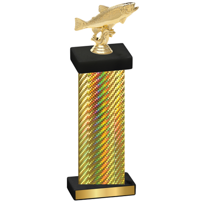 Single Gold Carbon Fiber Fishing Trophy