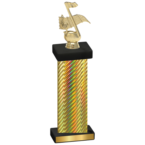 Single Gold Carbon Fiber Music Trophy