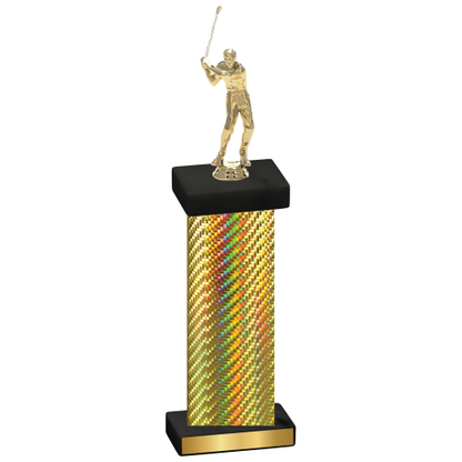 Single Gold Carbon Fiber Golf Trophy