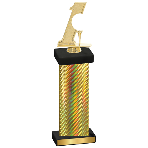 Single Gold Carbon Fiber Golf Trophy