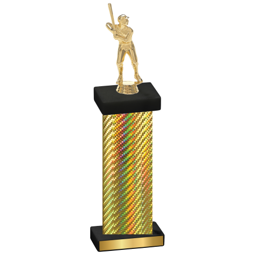 Single Gold Carbon Fiber Baseball Trophy