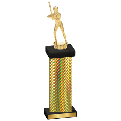 Single Gold Carbon Fiber Softball Trophy