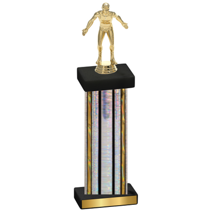 Single Silver Glacier Wrestling Trophy