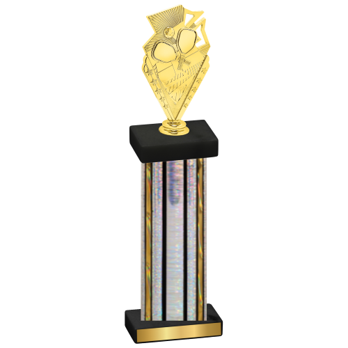 Single Silver Glacier Pickleball Trophy