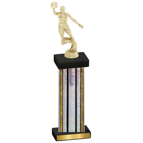 Single Silver Glacier Basketball Trophy